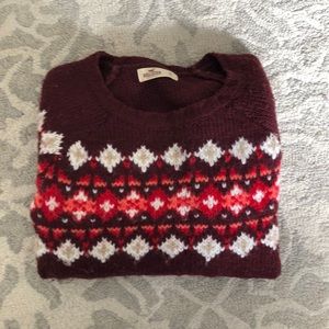Hollister Burgundy Ski Sweater